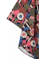 Floral and Mushroom Printed Raincoat Poncho image