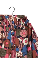 Floral and Mushroom Printed Raincoat Poncho image