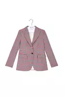 Blazer a quadri in pied-de-poule blu e rosso image