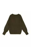 Khaki Green Melange Oversized Sweater  image