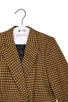 Camel and Black Checked Blazer  image