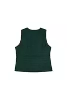 Bottle Green and Navy Checked Gilet  image