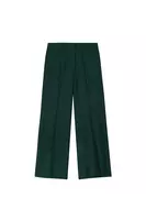 Bottle Green and Navy Checked Trousers  image