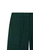 Bottle Green and Navy Checked Trousers  image