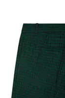 Bottle Green and Navy Checked Trousers  image