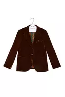 Blazer in velluto color moka image