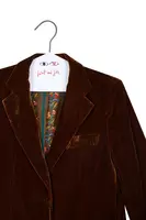 Blazer in velluto color moka image