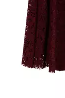 Wine Corded Lace Half Circle Skirt  image