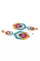Orecchini grandi con perline geometriche multicolori image
