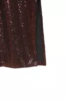 Wine Micro Sequin Shirtdress  image