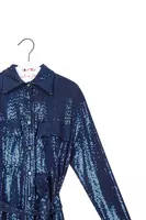 Midnight Blue Micro Sequin Shirtdress  image