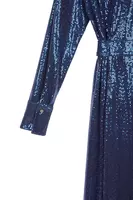 Midnight Blue Micro Sequin Shirtdress  image