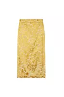 Golden Jacquard Column Wrap Skirt  image