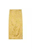 Golden Jacquard Column Wrap Skirt  image