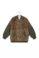 Animalier Faux Fur Contrast Oversized Coat  image