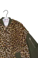 Animalier Faux Fur Contrast Oversized Coat  image