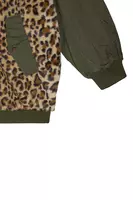 Animalier Faux Fur Contrast Oversized Coat  image