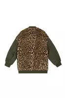 Animalier Faux Fur Contrast Oversized Coat  image