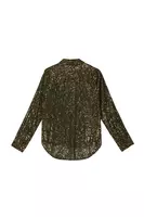 Fir Green and Bronze Sequin Blouse  image