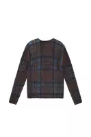 Plum Plaid Printed Sweater  image