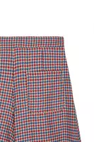 Pantaloni Culotte in Pied de Poule Blu e Rosso image