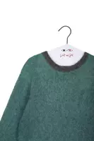 Dusty Green and Charcoal Sweater  image