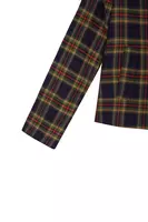 Navy Blue and Olive Green Plaid Jacket  image