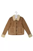 Camel Faux Shearling Coat  image