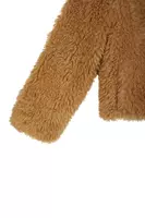 Camel Faux Fur Cropped Jacket image