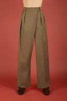 Khaki Green Wrap Trousers  image