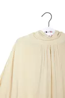 Cream Oversized Blouse with Neckline Ties  image