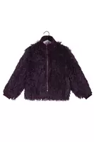 Grape Faux Fur Jacket image