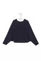 Midnight Blue Poncho Sweater  image