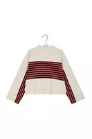 Ivory Rib Striped Sweater  image