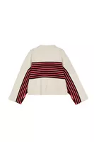 Ivory Rib Striped Sweater  image