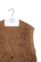 Camel Furry Cardigan image