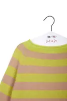 Lime and Antique Rose Striped Sweater  image