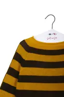 Saffron and Brown Striped Sweater  image