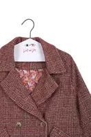 Berry Check Oversized Coat  image