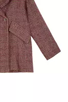 Berry Check Oversized Coat  image