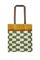 Sage Green and Ivory Swirl Pleated Bag  image