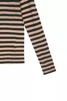 Fir Green and Grey Striped T-Shirt  image