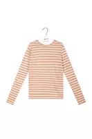 Taupe and Ivory Striped T-Shirt  image