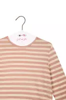 Taupe and Ivory Striped T-Shirt  image