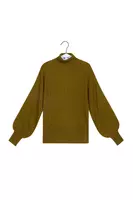 Oil Leaf Pointelle Turtleneck  image