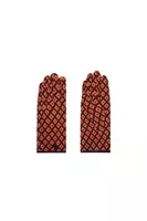 Berry and Wine Diamond Jersey Jacquard Gloves image