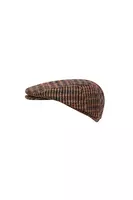 Brown and Khaki Green Check Paperboy Cap  image