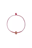 Slim Red Beaded Choker Necklace  image