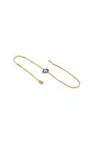 Slim Gold Coloured Beaded Choker Necklace image