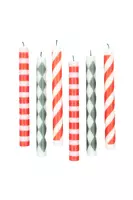 Festive Stripe and Diamond Candles  image